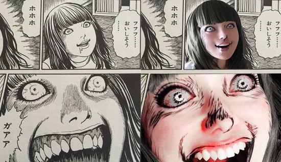 恐怖场景逼真胆小慎入 日本妹纸神还原cos伊藤润二漫画