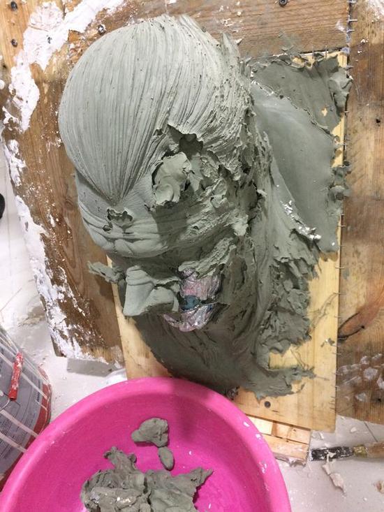 玩家原创手工作品：伊利丹怒风壁挂头雕