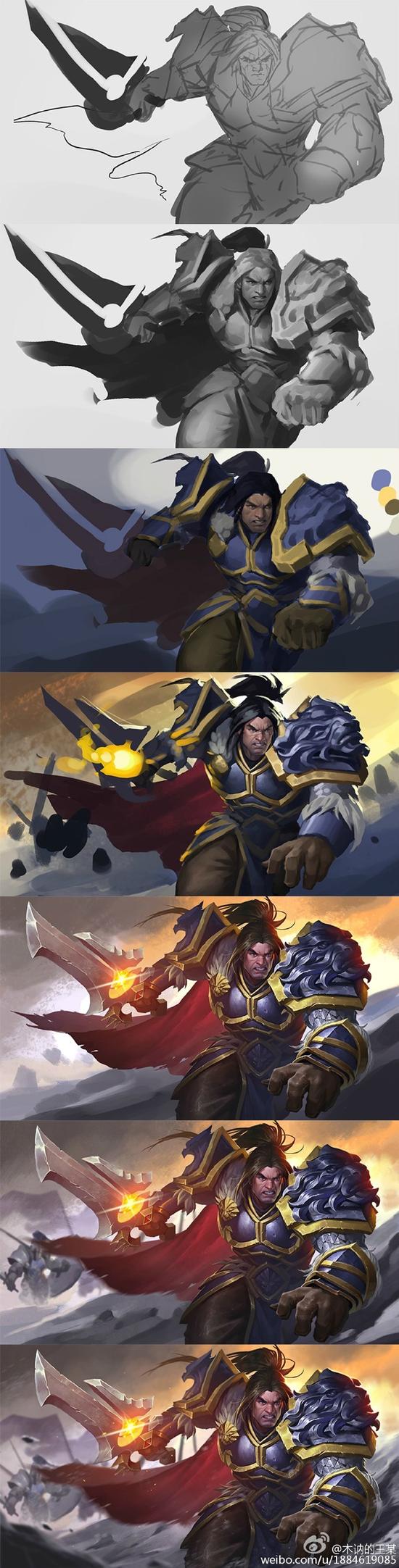 玩家原创画作：我的国王 瓦里安·乌瑞恩