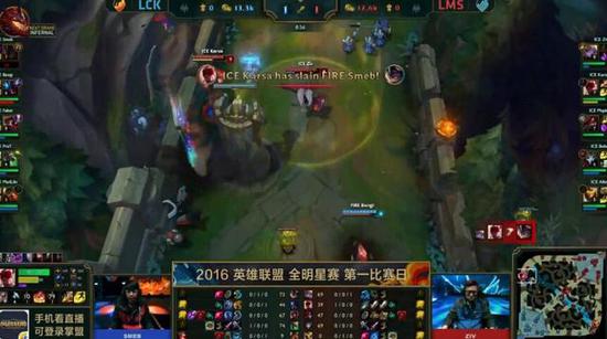 全明星赛区对抗赛：LMS盲僧秀的飞起 LCK拿下比赛
