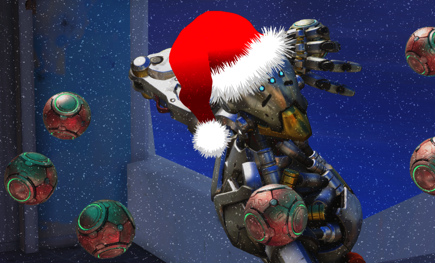 带着圣诞帽的智械禅雅塔