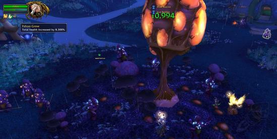 当Fshoo死亡后玩家将获得来自孢子村的奖励。Fshoo身上每拥有一层效果玩家就将获得50点孢子村声望奖励。