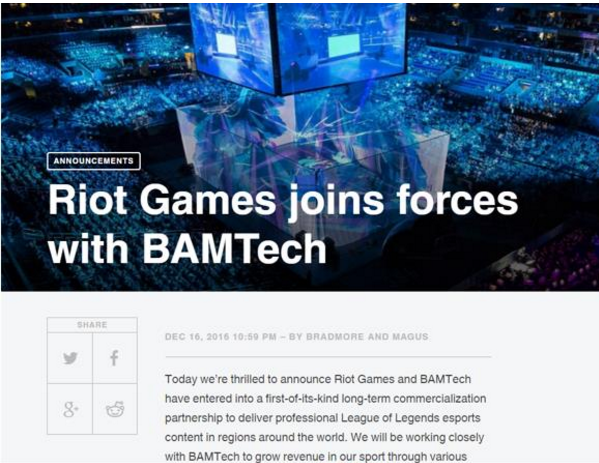 Riot Games官方公告