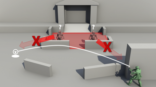 在这种情况下，玩家会感觉被欺骗，在极端情况下，可能导致AI无法逃离手榴弹或其他危险区域的情况发生，人工“智能”假象被破。