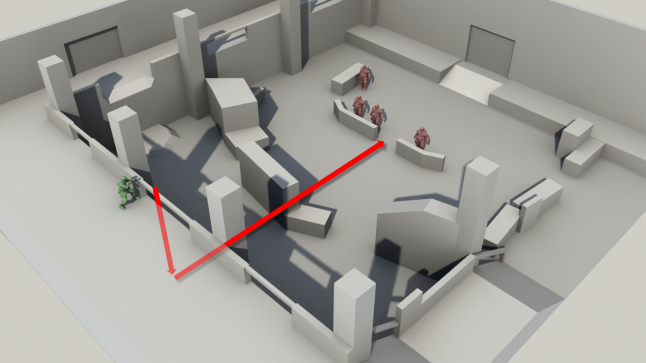 设置有利于玩家的视线阻挡物，允许玩家暂时从敌人视线“消失”并破坏敌人的视线。