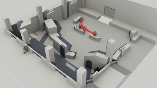 在敌人周围建立无人地带，阻止他们移动。允许玩家纵向攻击敌人。