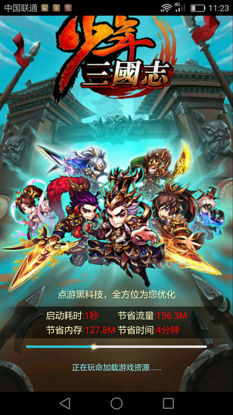 &nbsp; &nbsp; 笔者仅10兆宽带，从“全民点游”平台进入，1秒到位，流量省去100多兆，内存大了不少，看来换手机的钱也省了。