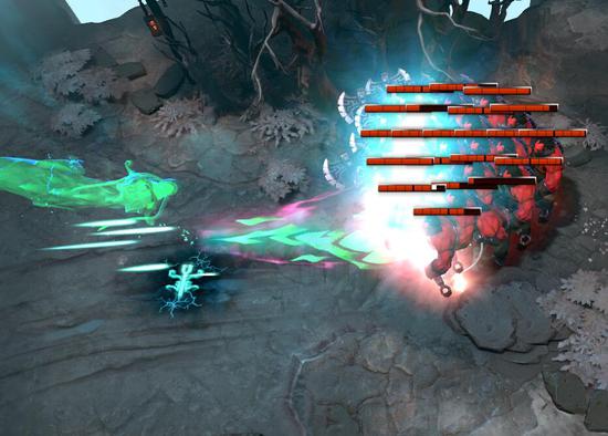 樱花刀的无敌斩特效，有粉色的光