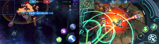 入孵炫踪前后游戏对战界面对比图