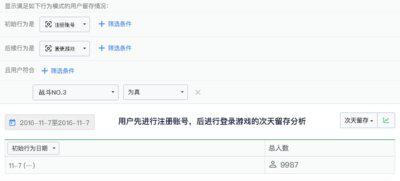 “战斗NO.3”群体的次日留存情况分析