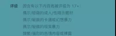 《王者荣耀》在其IOS版本中的评级表述