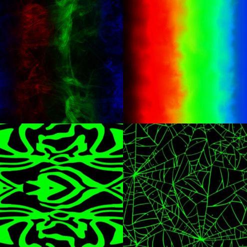 多普勒,渐变之色,屠夫和深红之网的随机构图材质