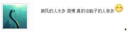 跟风的人太多，微博上面真的“没脑子”的人很多；