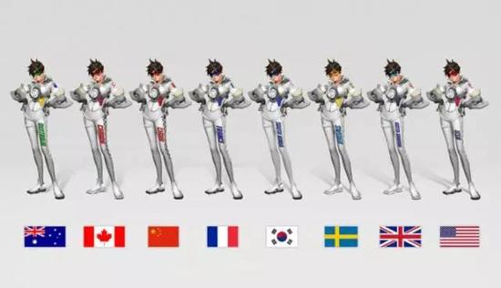 从上到下分别对应的是各个国家队的主客场队服配色