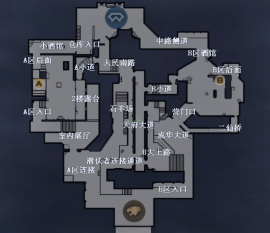 《穿越火线》“锦官城”地图点位