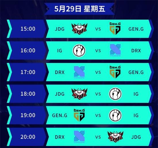 小组赛第二天的赛程