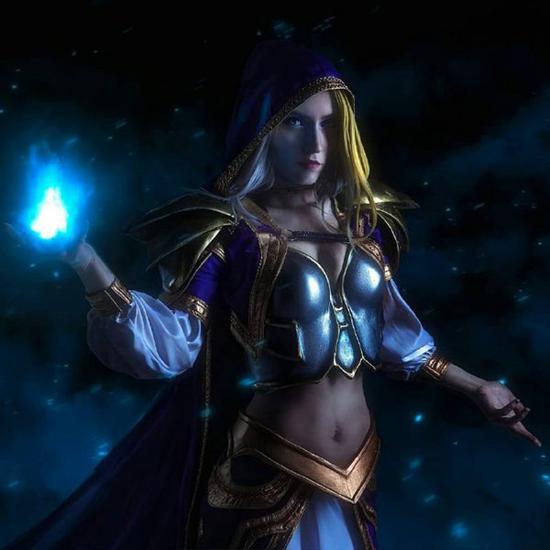 魔兽世界同人图海的女儿吉安娜祝大家新年快乐