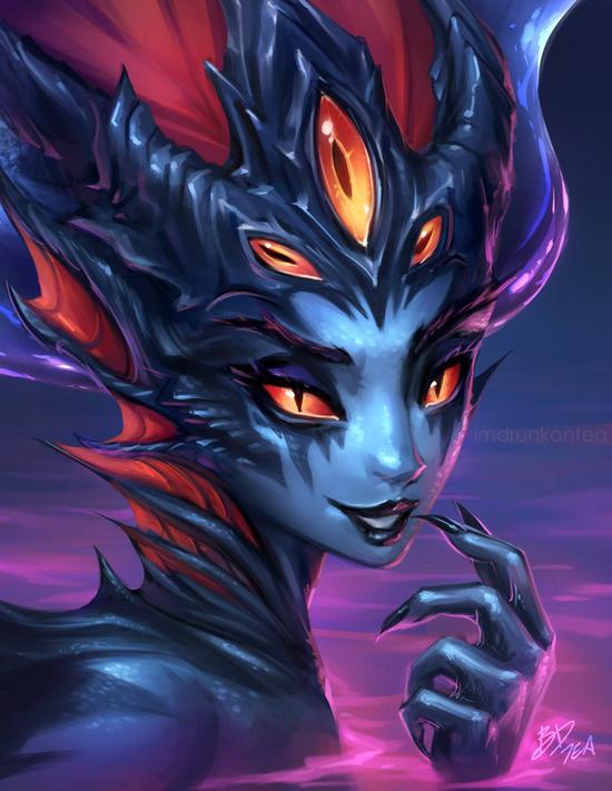 魔兽同人深海中的明光妩媚可爱的艾萨拉女王