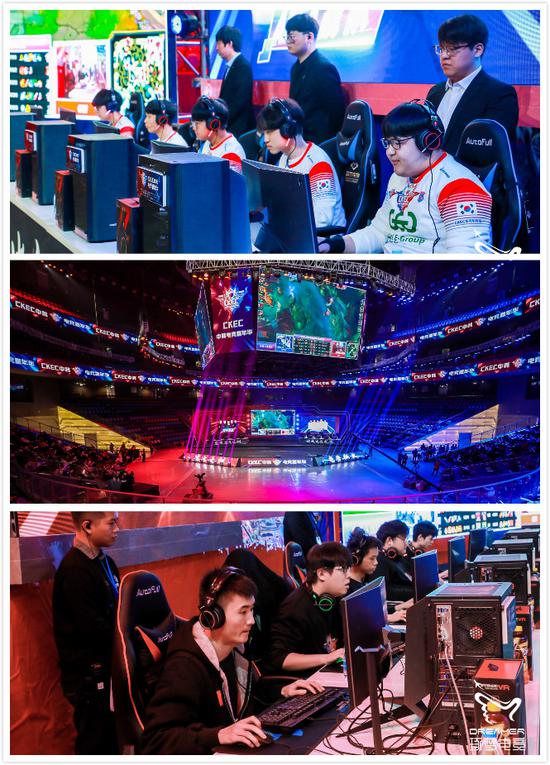 中韩选手为大家呈现精彩操作