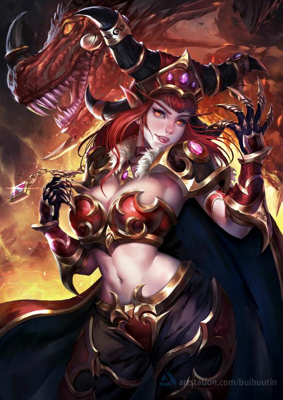 魔兽同人生命的缚誓者红龙女王阿莱克斯塔萨