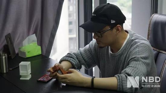 游戏创业者田海博（图片来源：每经记者董兴生摄）
