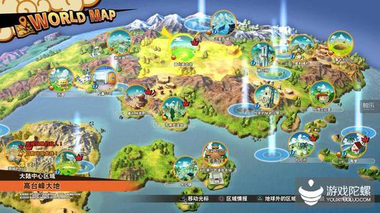 游戏采用分区域大地图设定，切换区域时的频繁读条是个问题