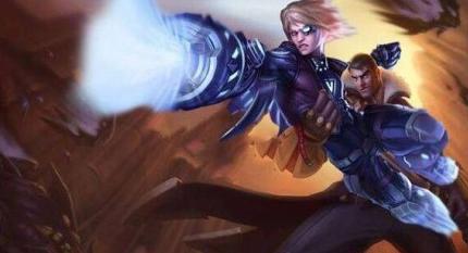 上图：接Q辣舞的EZ 1/4的战绩躺赢，杰斯抱着EZ赢下比赛