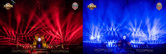 （红蓝灯光秀）