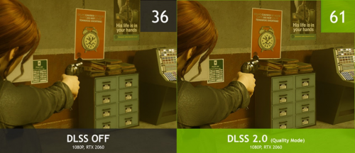 在游戏《控制》中开启关闭DLSS 画面与帧数对比