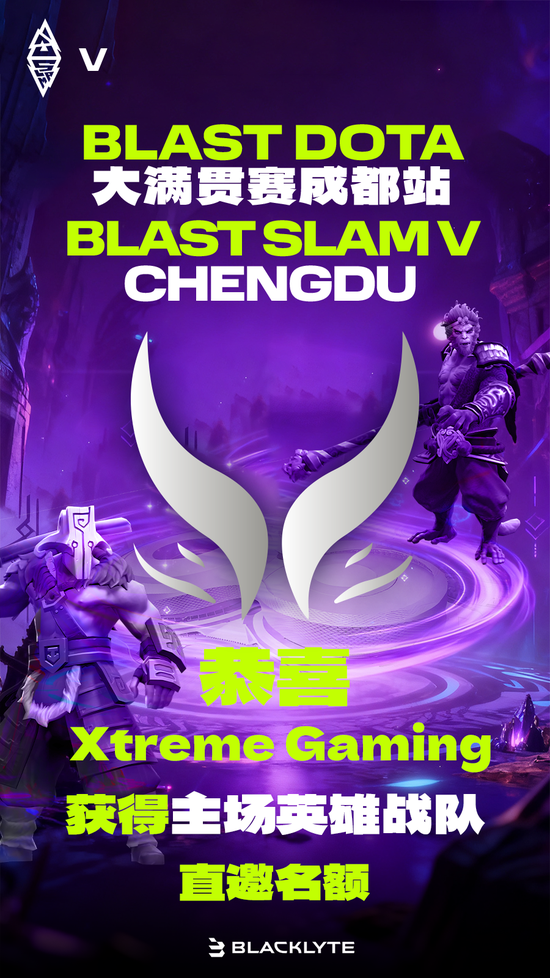 XG戰(zhàn)隊(duì)高票當(dāng)選BLAST DOTA2“主場(chǎng)英雄戰(zhàn)隊(duì)”，Ame領(lǐng)銜新陣容出戰(zhàn)成都巔峰對(duì)決