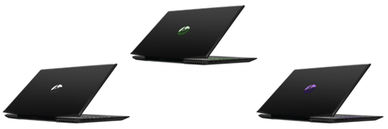 <惠普光影精灵4代具有三种配色&nbsp;(从左到右分别为冰锋版、绿刃版、破晓版)>