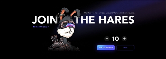 《The Planet Of The Hares》(译:野兔星球)官方网站:https://0xhares.io/