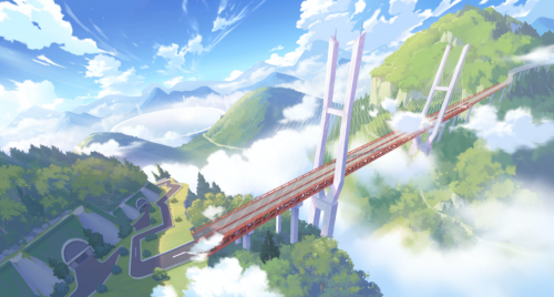 《QQ飞车》赛道中的世界第一高桥“北盘江大桥”