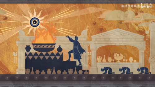 图注：片中记述的历史也与古希腊文化中对人类从“黄金时代”到“黑铁时代”的描述十分相同