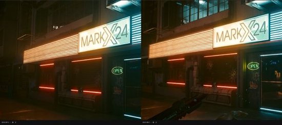 (DLSS 3.5 OFF/DLSS 3.5 ON)