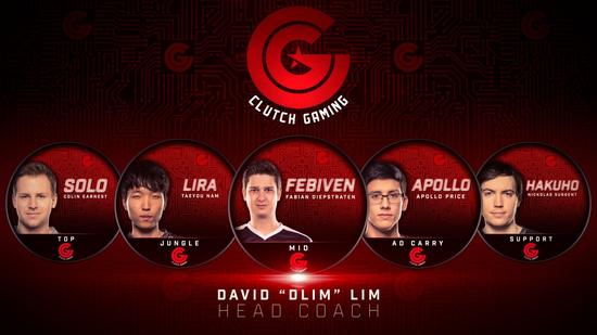 Clutch Gaming战队阵容/图：CG战队官推