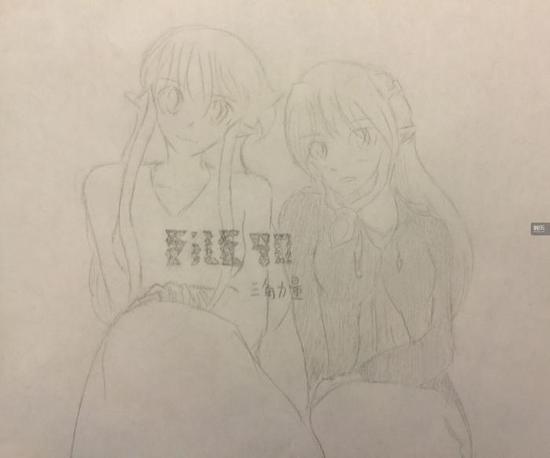 王梓钧为自己写的塞尔达与米多娜的同人文绘制了插图