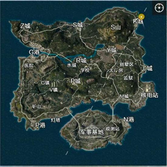 《绝地求生 全军出击》地图