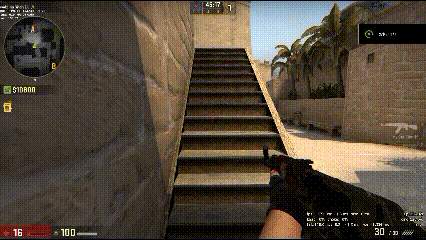 位置暴露时，从跳台跳到A1转换枪位