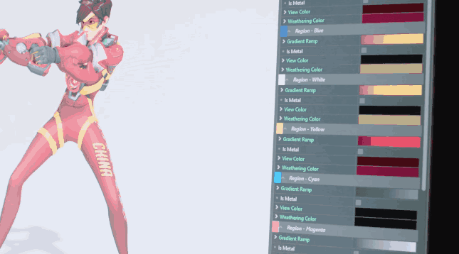 编辑器同样还应用在了英雄技能上，双方技能的颜色在以后的比赛上也会有明显的区分。