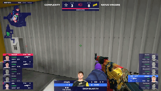 s1mple天神下凡极限1v3