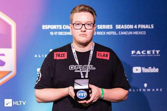 ELEAGUE Premier 2017决赛中，rain收获MVP