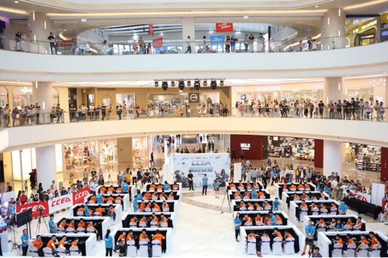 图为2018CCEA高校对抗赛长沙站《绝地求生：刺激战场》决赛现场