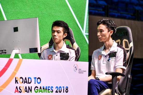 中国香港选手在比赛中