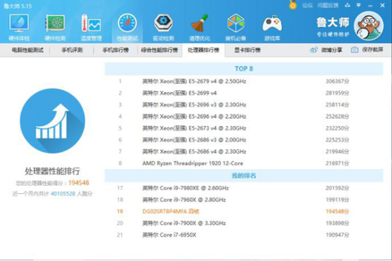 Z+游戏电脑CPU排名前20