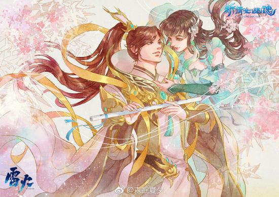 大手画师绘出新倩女幽魂玩家cp恩爱百态