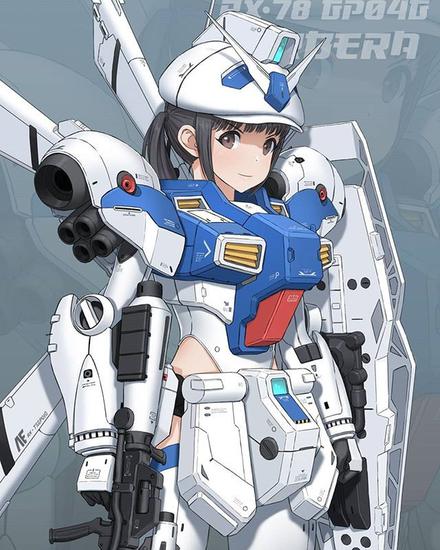 韩国画师绘制高达女孩 可爱妹子穿机甲