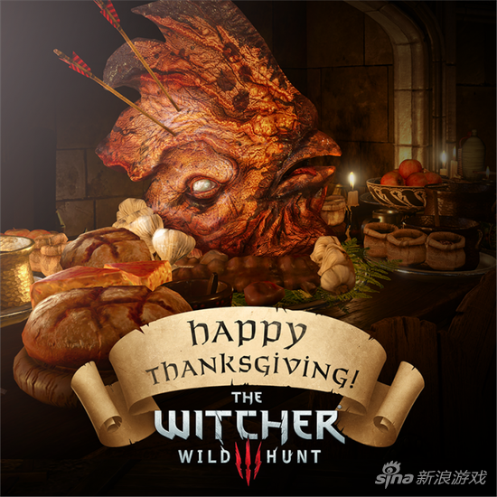 《巫师3》感恩节贺图