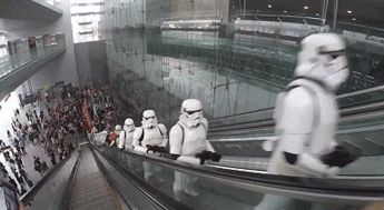 中间那个人类好淡定