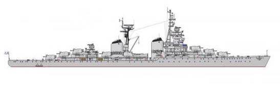 10座双联130未知驱逐舰